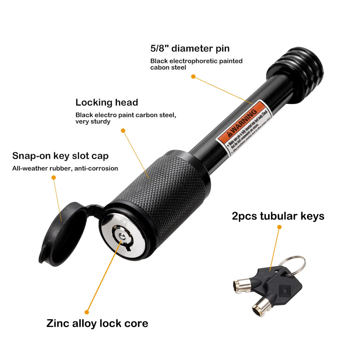CZC AUTO close-up of rotating head and pin showing sturdy construction and easy handling benefit