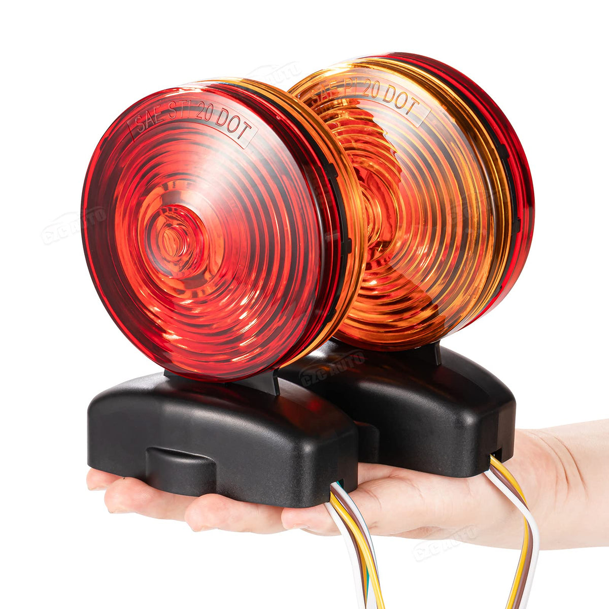 CZC AUTO lights mounted on trailer showing visibility and secure hold