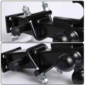 CZC AUTO hitch clamp beside ruler showing 2.5-inch fit and size clarity benefit