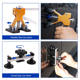 CZJCMECH bridge puller detail illustrating stable leverage for medium dents