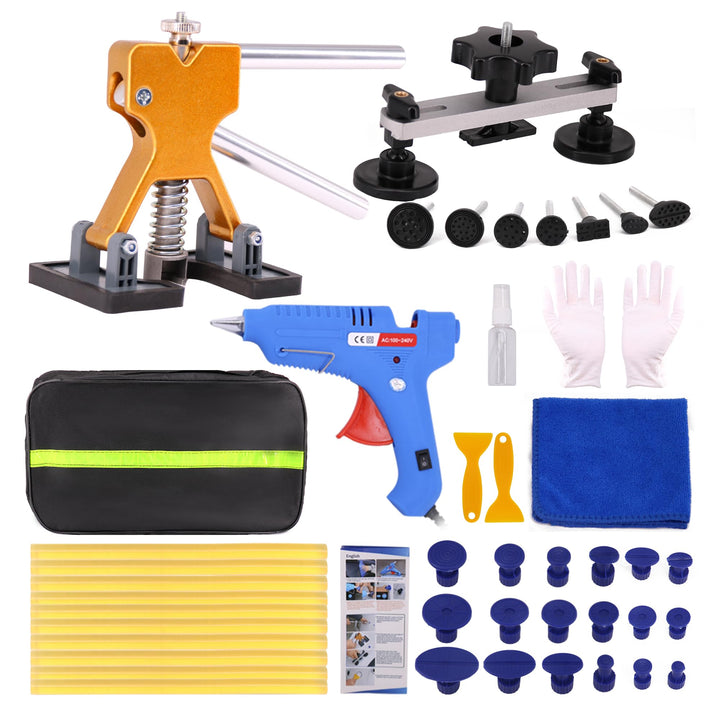CZJCMECH front packaging showing full 53-piece dent repair kit and benefits