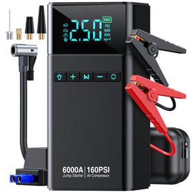 CZKBG front view showing compact jump starter and controls for quick roadside help