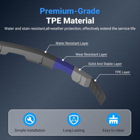 CZmenghe adhesive tape back detail showing easy tool-free installation