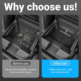 CZmenghe safe open with wallet and keys showing organized secure storage