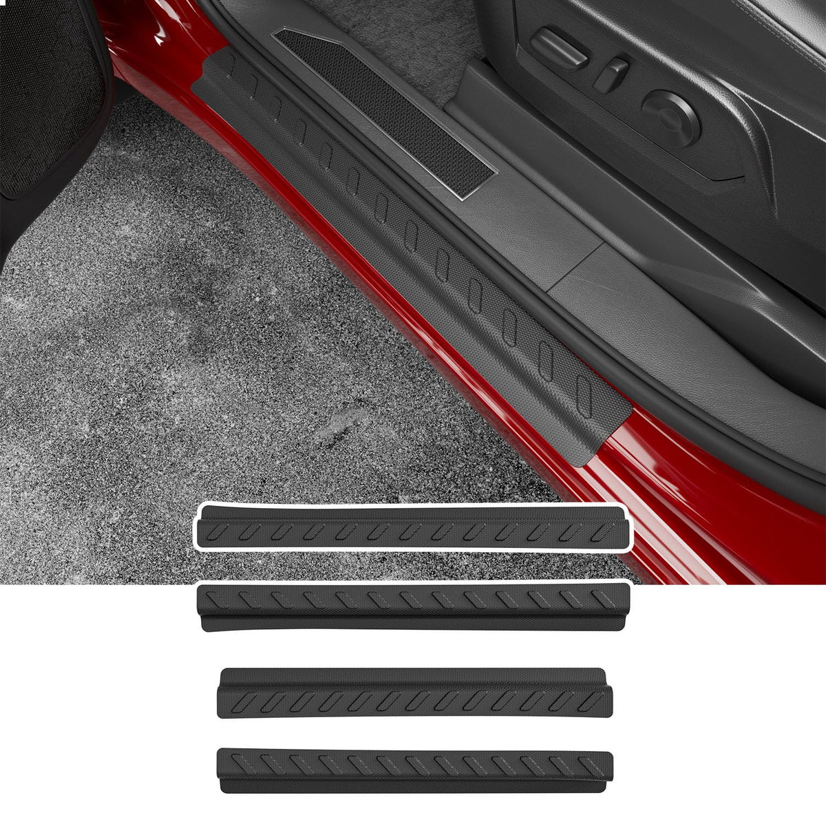 CZmenghe front view of sill protector showing precise fit and clean finish