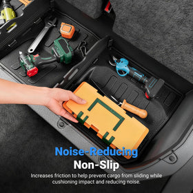 CZmenghe installed under-seat organizer in Toyota Tundra showing tidy storage