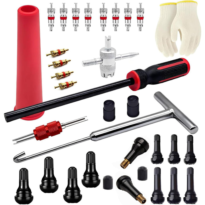 CZRWJXW front packaging showing full valve stem tool kit benefits