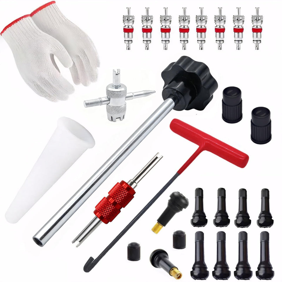 CZRWJXW front packaging showing full valve stem tool kit and quick access