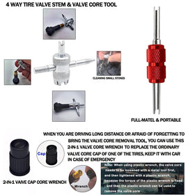 CZRWJXW washable gloves and 2-in-1 valve stem caps emphasizing cleanliness and convenience during service