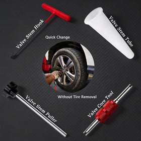 CZRWJXW metal and plastic valve core tools closeup for precise core work