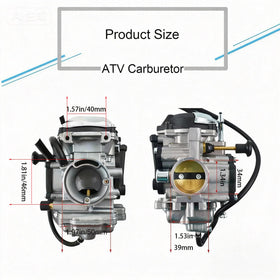 Czsmbt carburetor mounted on Yamaha Wolverine 350 demonstrating fitment