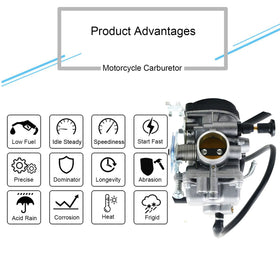 Czsmbt carburetor mounted on a TW200 demonstrating plug‑and‑play fitment benefit