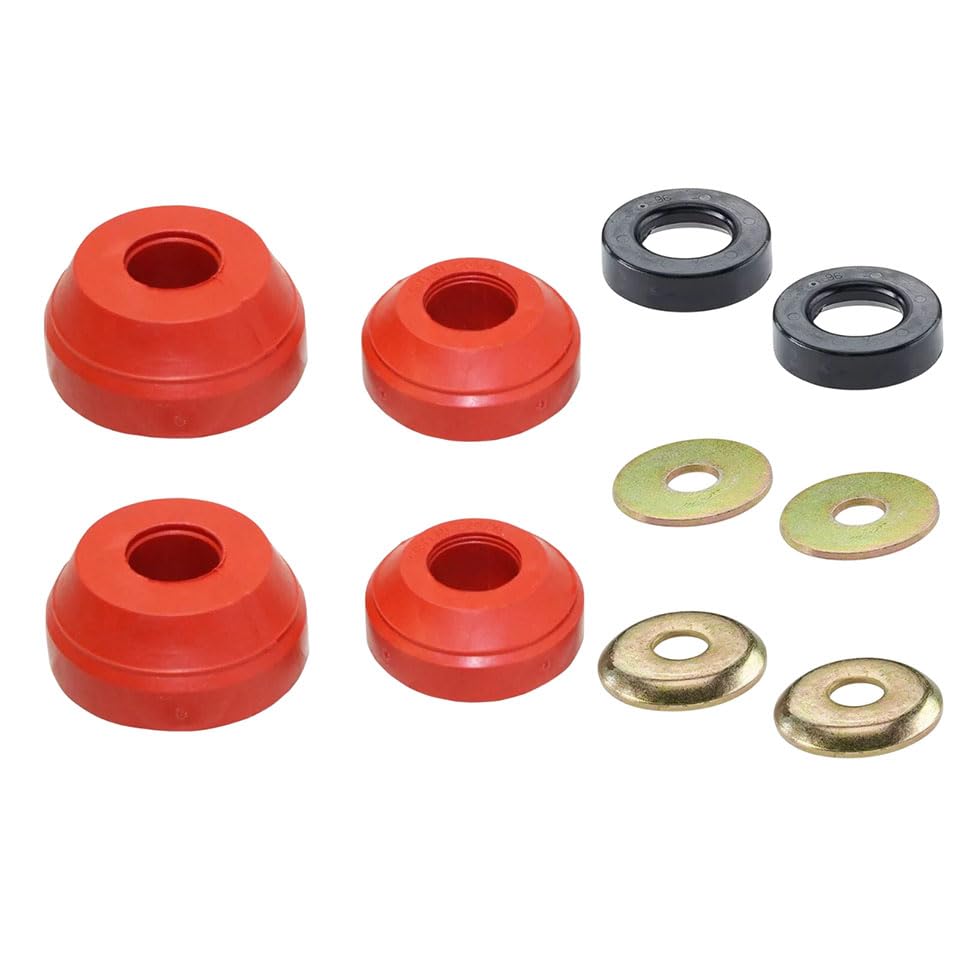 D-ETEGNIK front radius arm bushing kit in packaging showing contents and fitment benefit