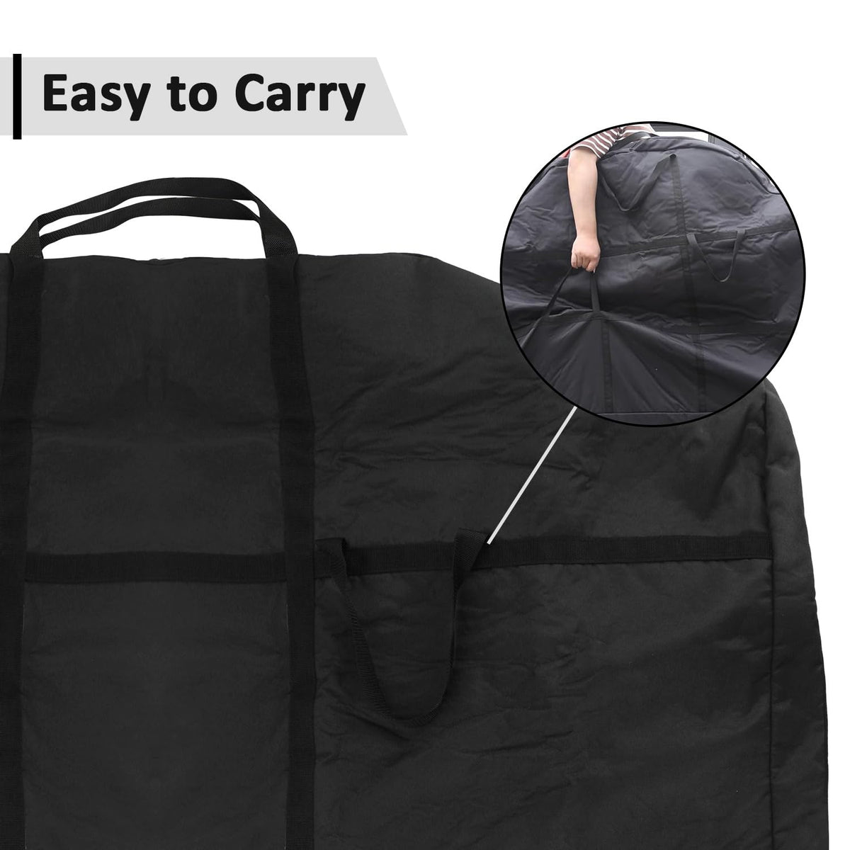 D-Lumina bag in vehicle cargo area saving interior space