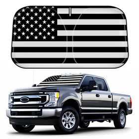 D-Lumina front packaging showing American Flag shade protecting windshield