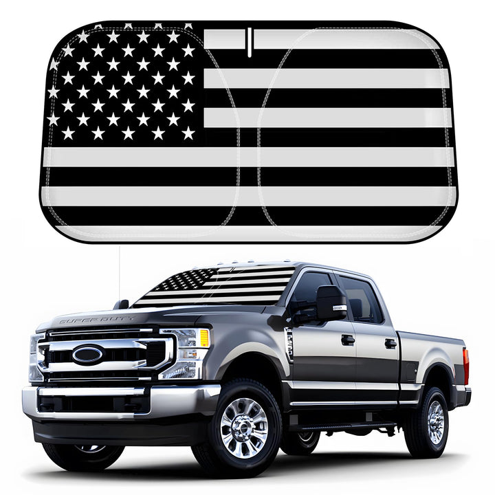 D-Lumina front packaging showing American Flag shade protecting windshield