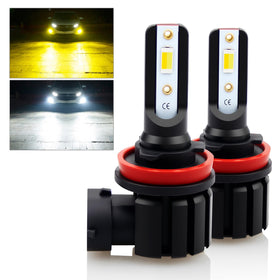 D-Lumina front view of bulb pair showing compact plug-and-play design and improved visibility