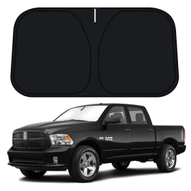 D-Lumina front view installed on RAM 1500 showing full windshield coverage and cooling
