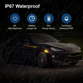 D-Lumina installed at night on BRZ showing stronger side visibility benefit