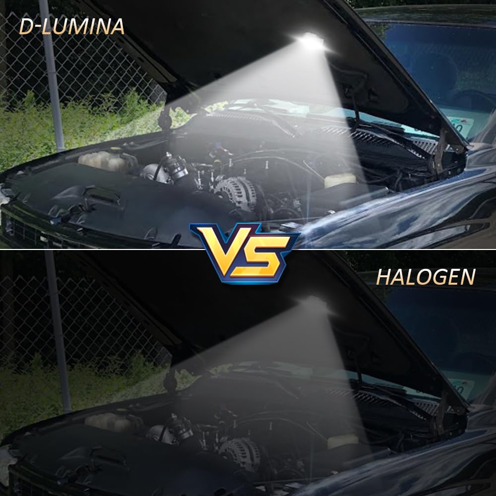 D-Lumina installed under hood in Chevy showing improved visibility