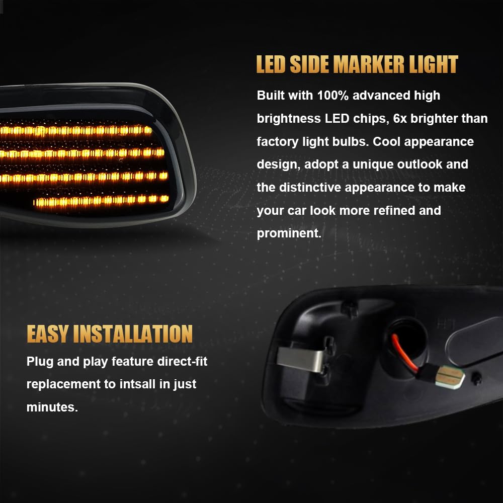 D-Lumina nighttime view on road illustrating enhanced side visibility benefit