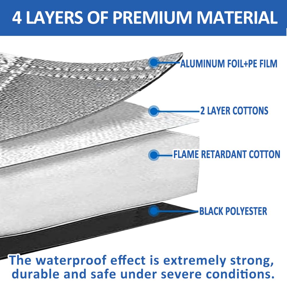 D-Lumina folded windshield cover in storage bag for compact transport and tidy storage