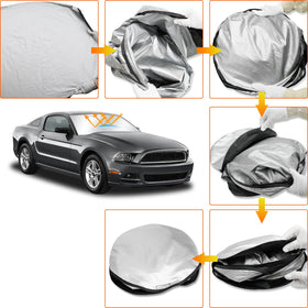 D-Lumina reflecting sunlight on windshield demonstrating cooling effectiveness