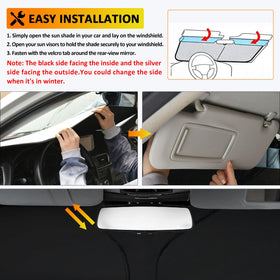 D-Lumina beside a hand showing scale and exact-fit benefit for Mustang windshield