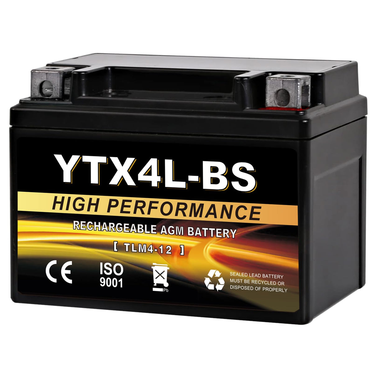 Daakmax battery front view showing compact sealed design and easy fit