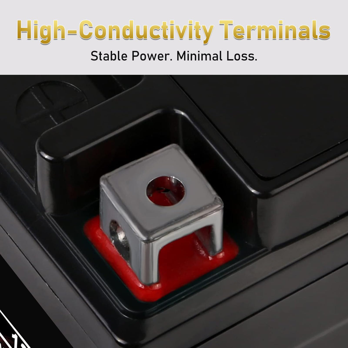 Daakmax label with voltage and CCA specs for quick verification