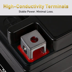 Daakmax label with voltage and CCA specs for quick verification