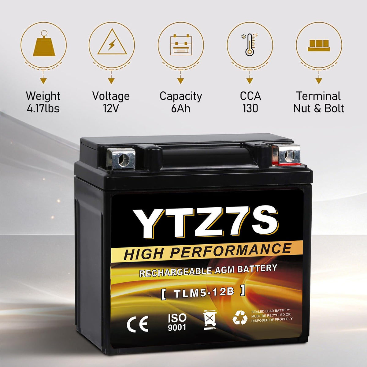 Daakmax battery beside ruler illustrating compact dimensions for tight battery trays
