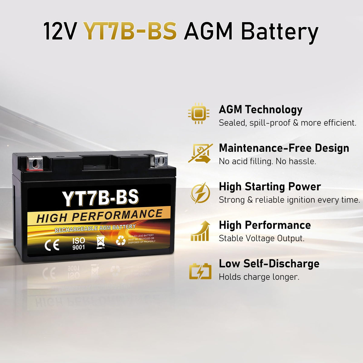 Daakmax YT7B-BS inside an ATV battery compartment showing correct placement
