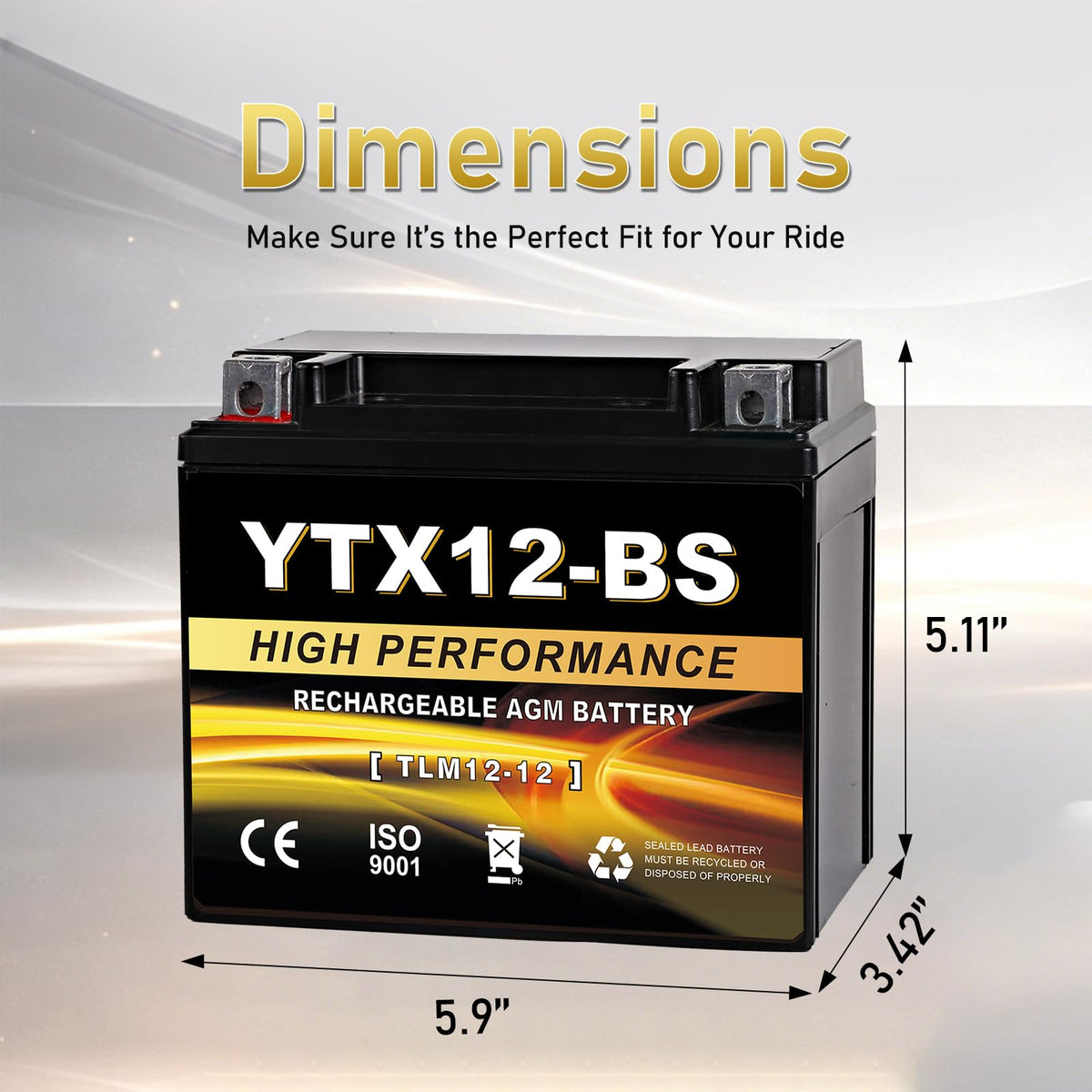 Daakmax battery top terminals with left positive and right negative visible