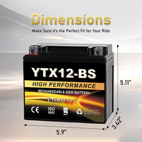 Daakmax battery top terminals with left positive and right negative visible