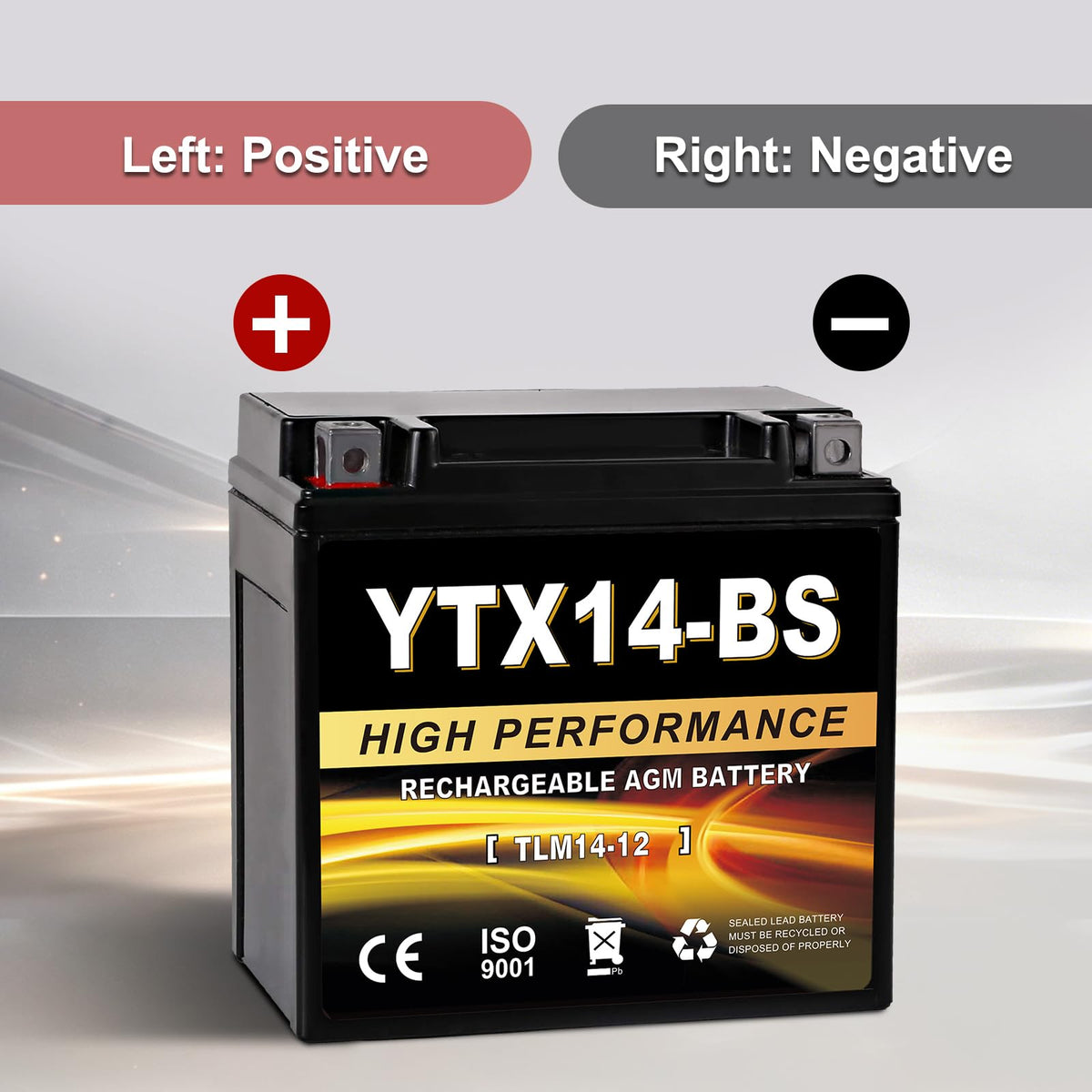 Daakmax YTX14-BS textured grip close-up illustrating easy handling advantage