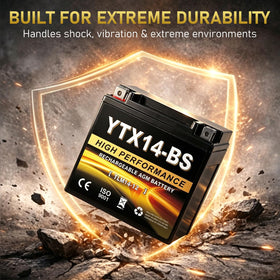 Daakmax YTX14-BS mounted in a jet ski showing splash-resistant sealed benefit