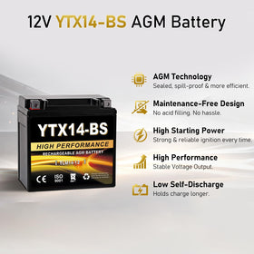 Daakmax YTX14-BS installed in a motorcycle demonstrating reliable starting benefit