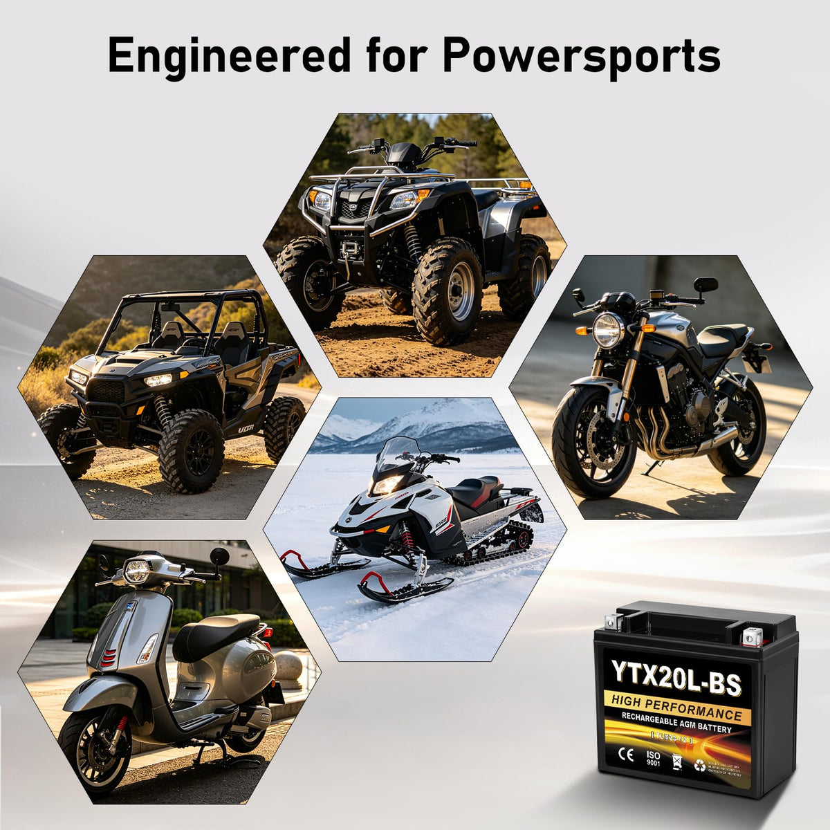 Daakmax battery in garage lifestyle scene indicating reliable ready-to-ride power