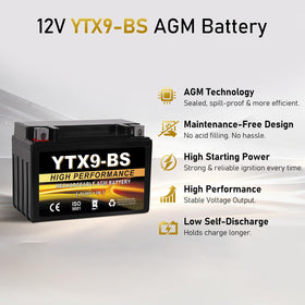 Daakmax label and specs showing 12V 9Ah 135CCA for compatibility confirmation