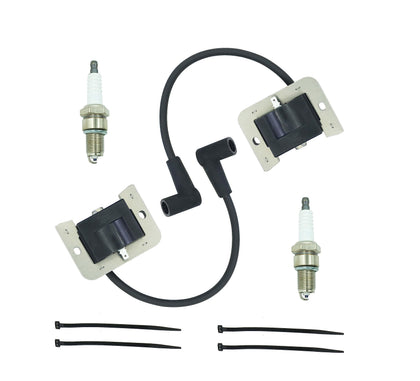 DABAZUALY front view of packaged 2-pack ignition coil modules showing fitment details and benefits