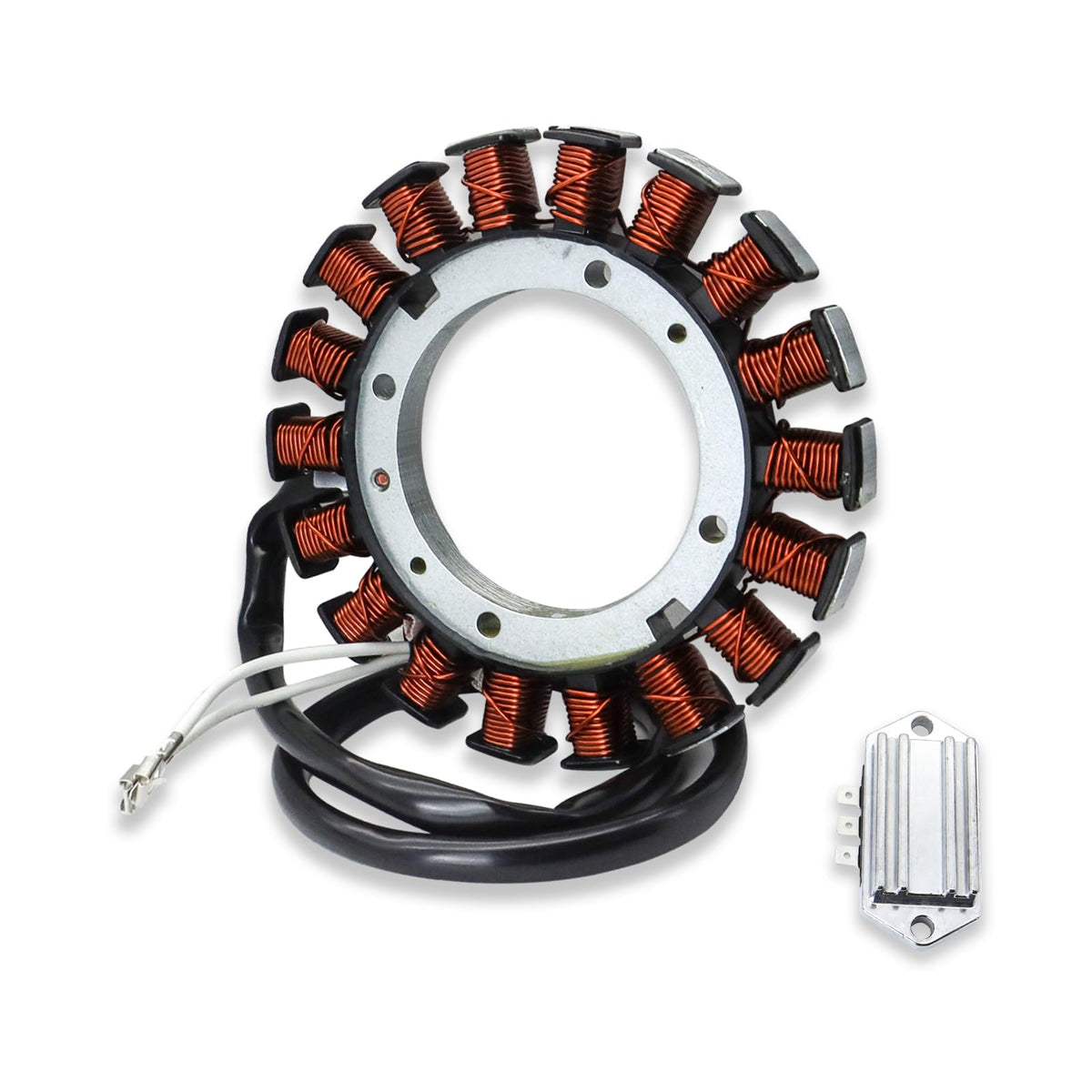 DABAZUALY spark plug and voltage regulator displayed together for correct matching and protection