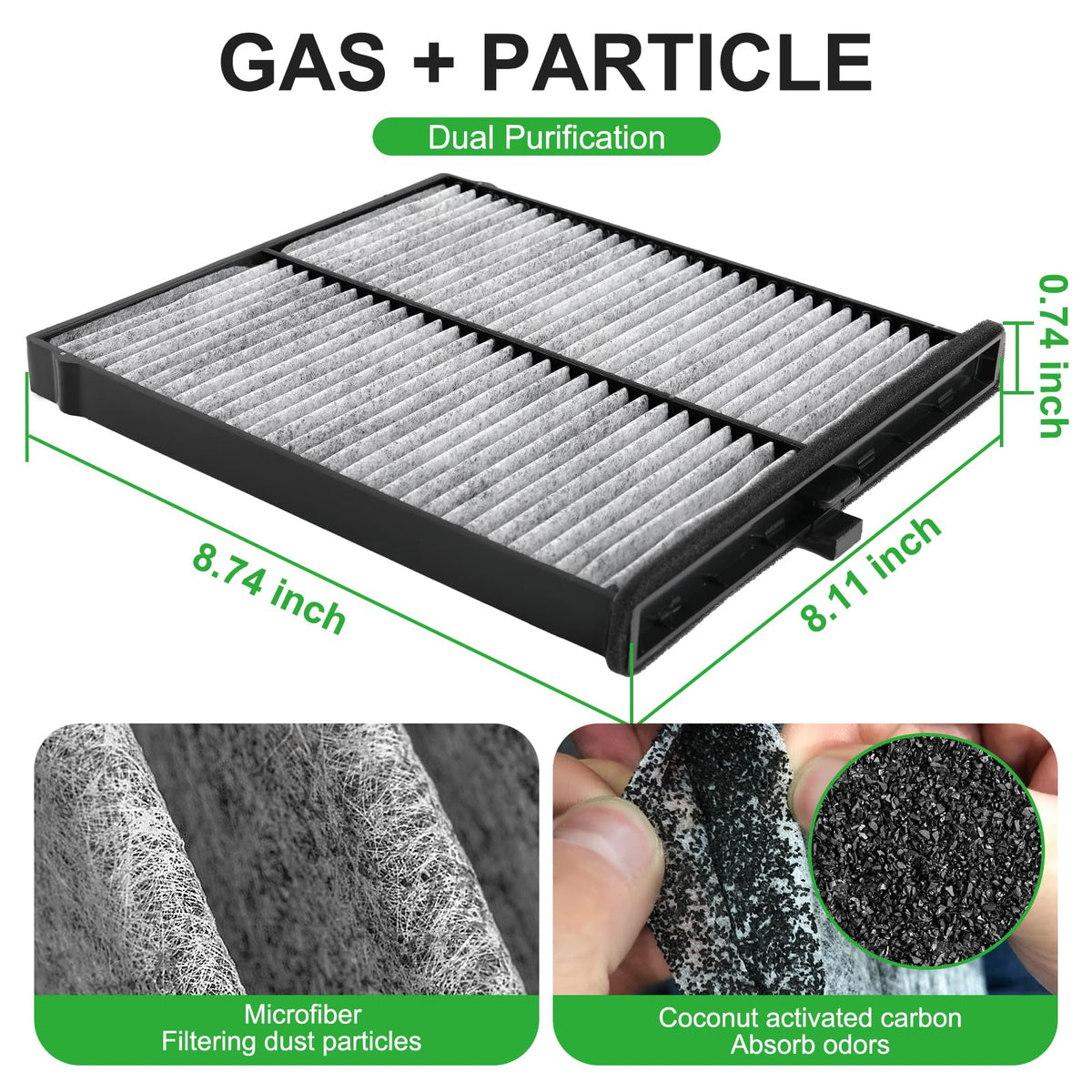Dacall engine filter endcap detail demonstrating tight seal and protection