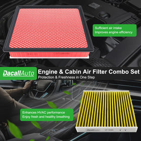 Dacall engine filter installed in engine bay demonstrating easy replacement