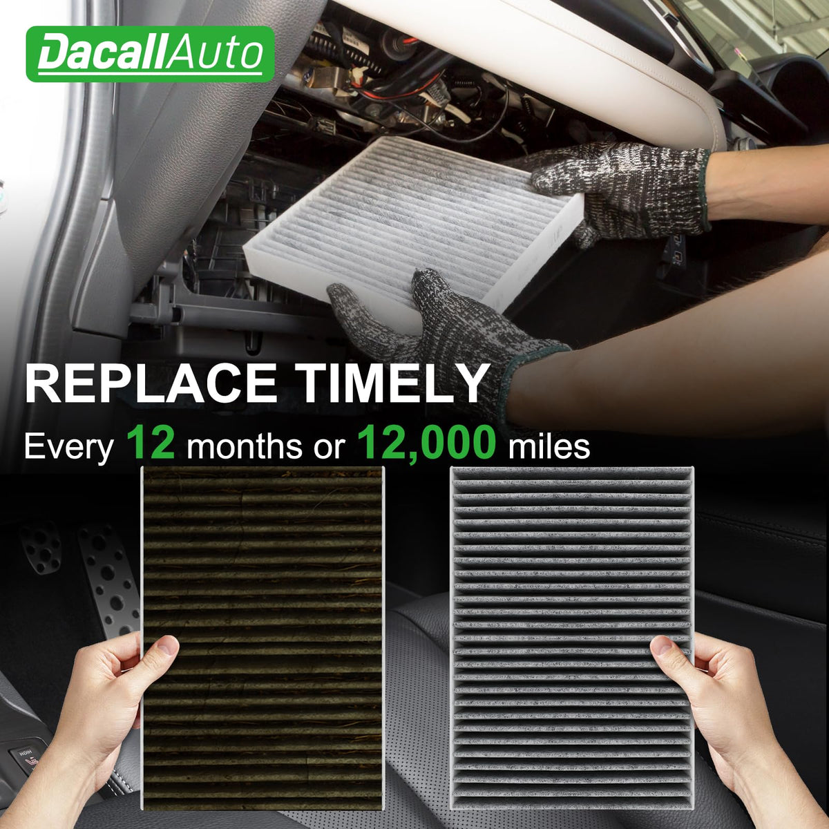 Dacall filter gasket and edge seal detail for secure fit
