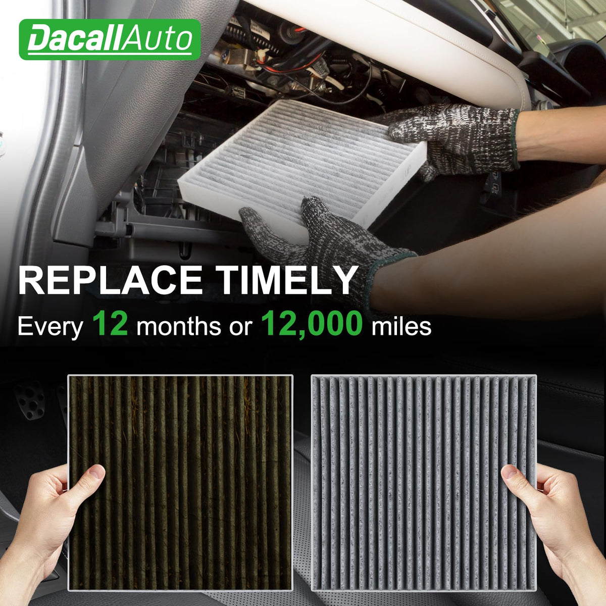Dacall filter edge seal close-up showing reinforced frame durability