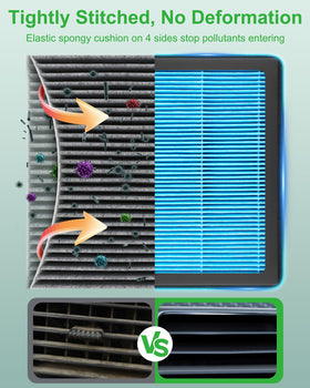 Dacall filter with ruler showing exact size for correct fit