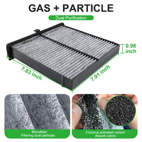 Dacall side profile of filter showing precise dimensions and frame for reliable OEM-style fit