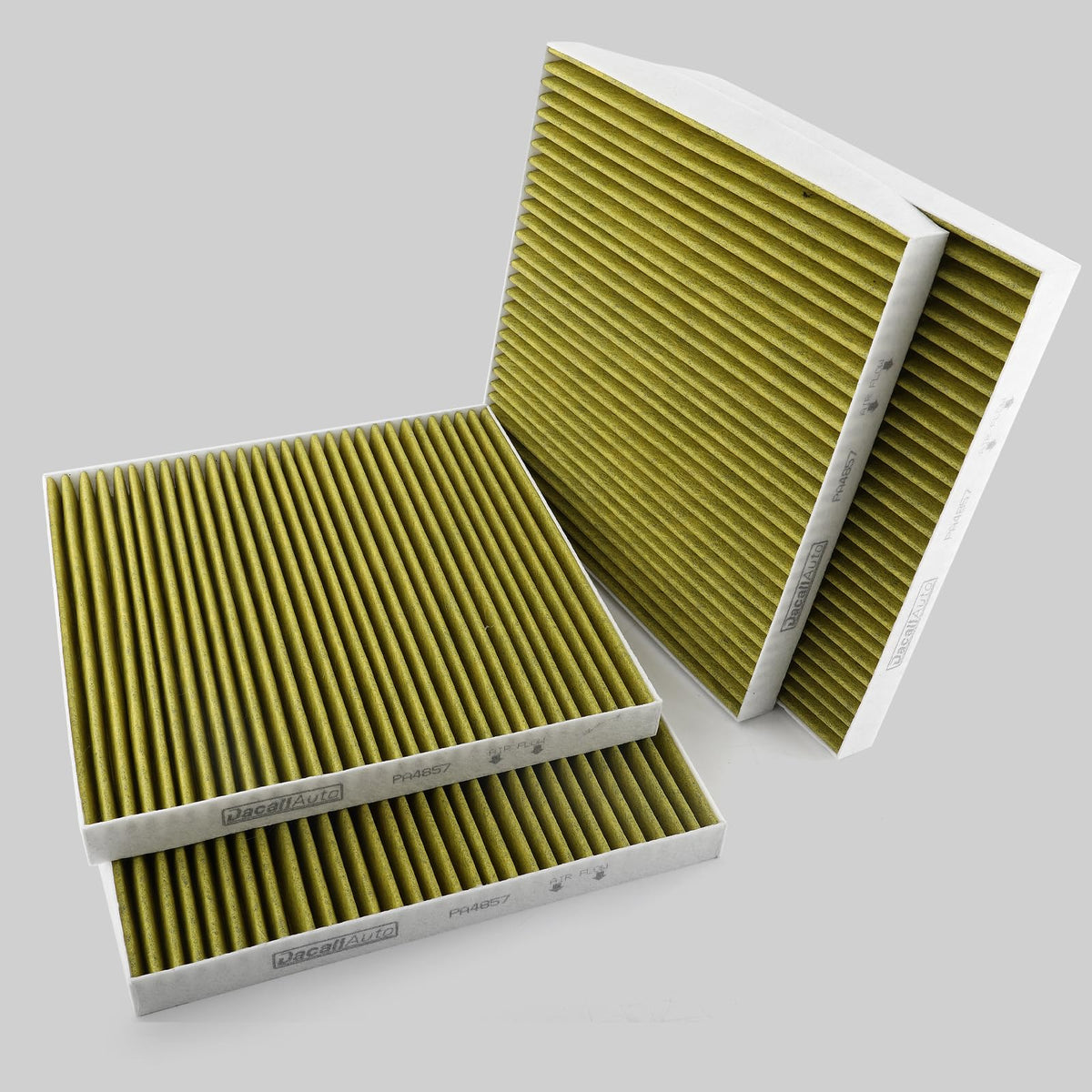 Dacall four-pack stacked illustrating bulk replacement convenience for fleets
