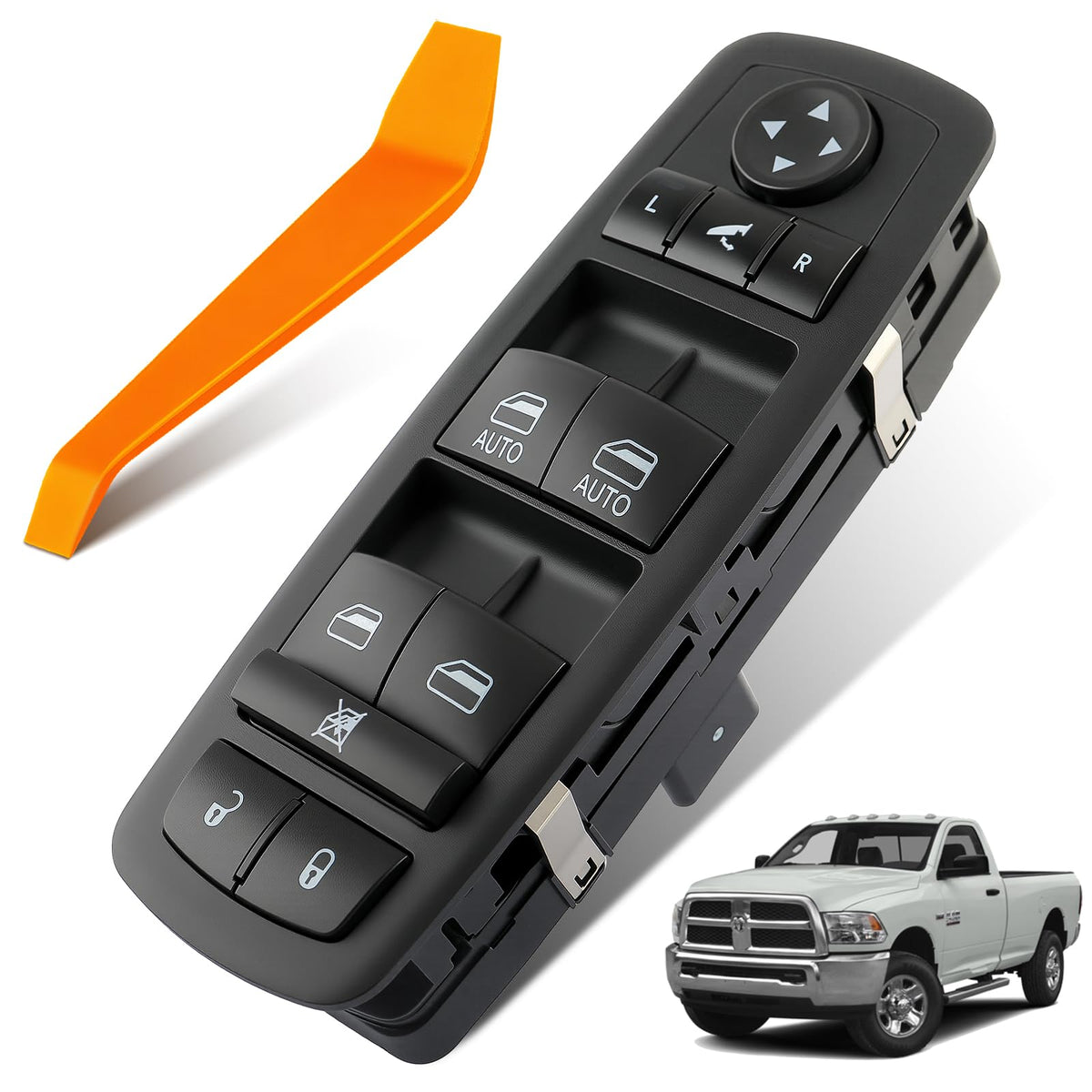 Dacall front driver switch front view showing OEM-style control layout and ease of replacement